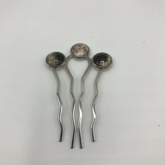 Yugen Handmade Celestial Hubble Moon Phase Necklace Dangle Earrings Hair Clip - Picture 3 of 5